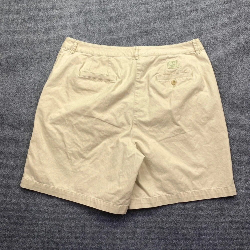 Lauren Ralph Lauren Womens 14W Khaki Tan Chino Shorts Cotton Twill Tropical